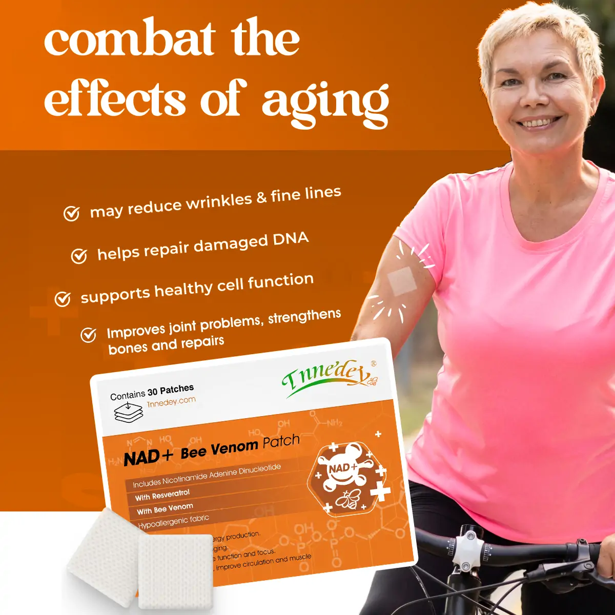 【Tnnedey® Offizieller Shop】 NAD+⚡ Bee Venom Patch – Ultimate Skin Rejuvenation & Energy Boost(Last Day Discount:70%)
