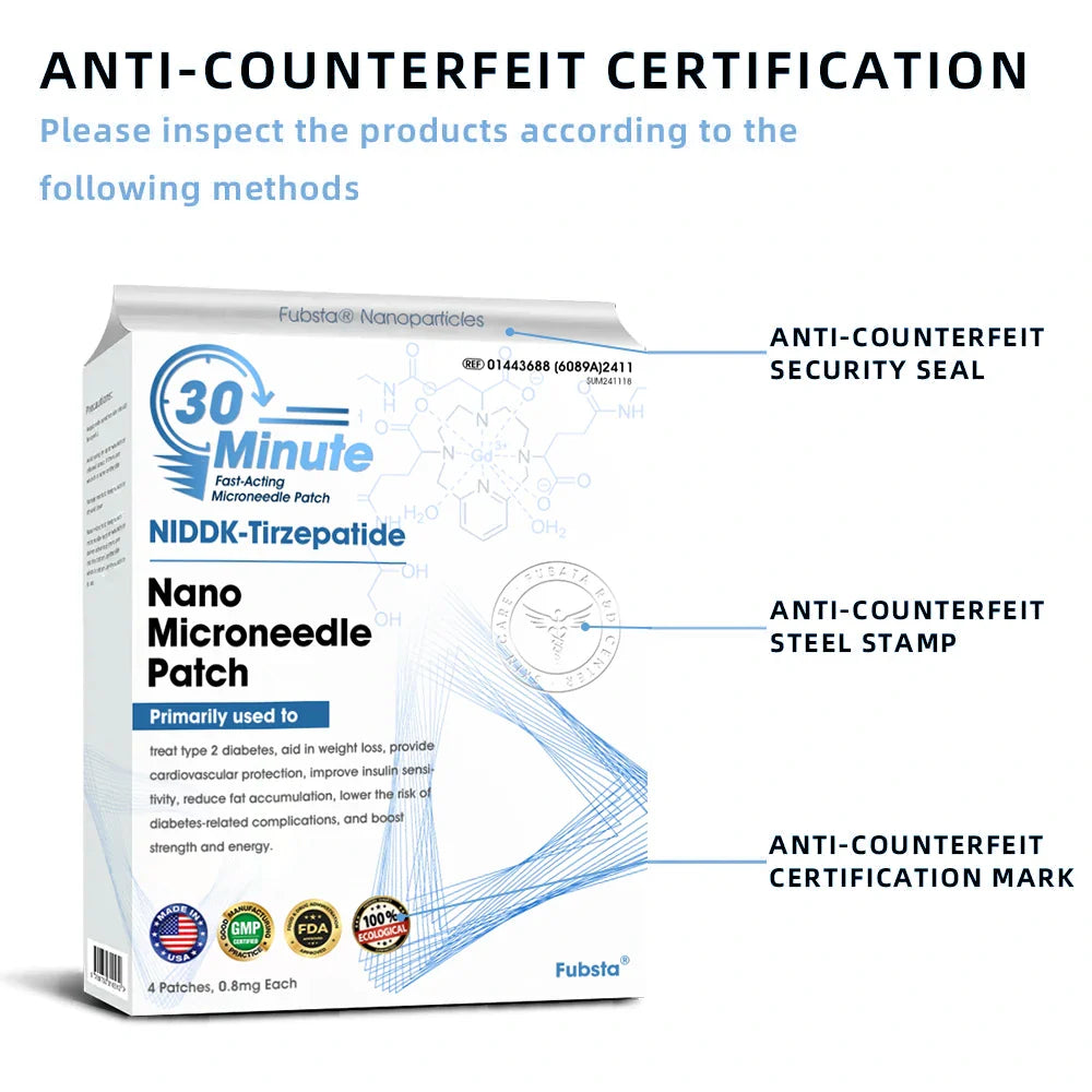 【Fubsta® Official Store】 NIDDK-Tirzepatide Nano Microneedle Patch (Zero Pain, 24/7 Release | Lose 20lbs FAST | 90% Sugar Drop | )