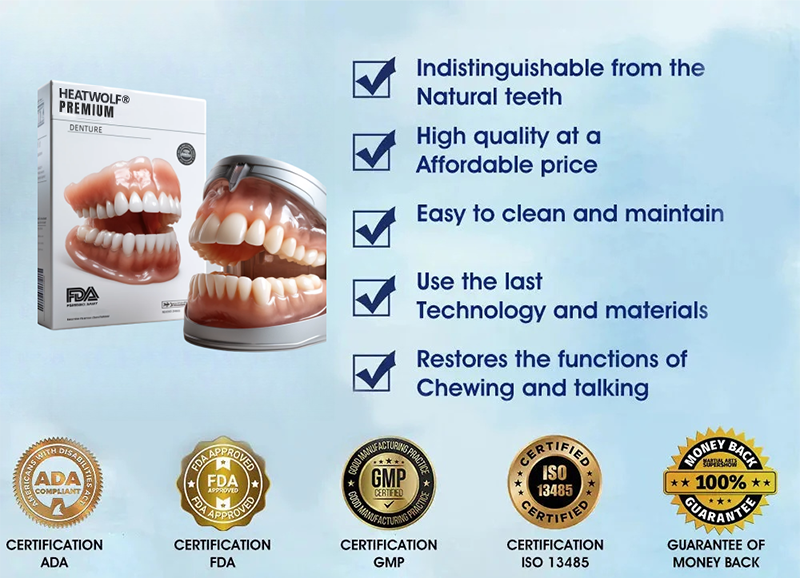 HEATWOLF® - Premium Customized Full Denture Set🦷-The Royal London Dental Hospital accreditation(🍀Limited Time Discount Last 30 Minutes🍀)🍀🍀