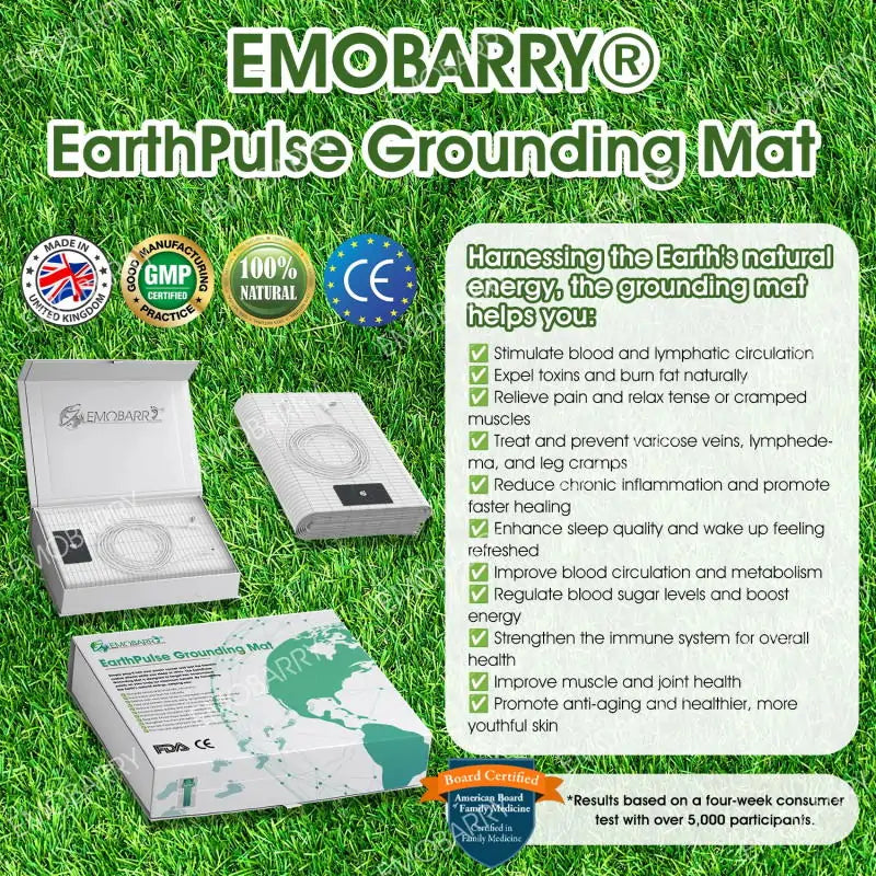 【EMOBARRY® Official Store】 EarthPulse Grounding Mat - (Supports detoxification, inflammation relief, lymphatic health and joint comfort.)