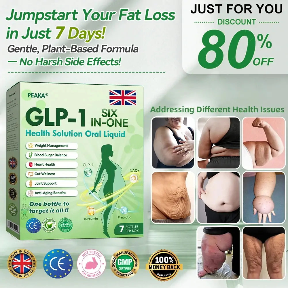 Last Chance 🇬🇧 80% Off! 🌿 PEAKA® GLP-1 Oral Solution — your all-in-one daily boost for weight ⚖️, heart ❤️, joints 🦵, sleep 😴, and more ✨