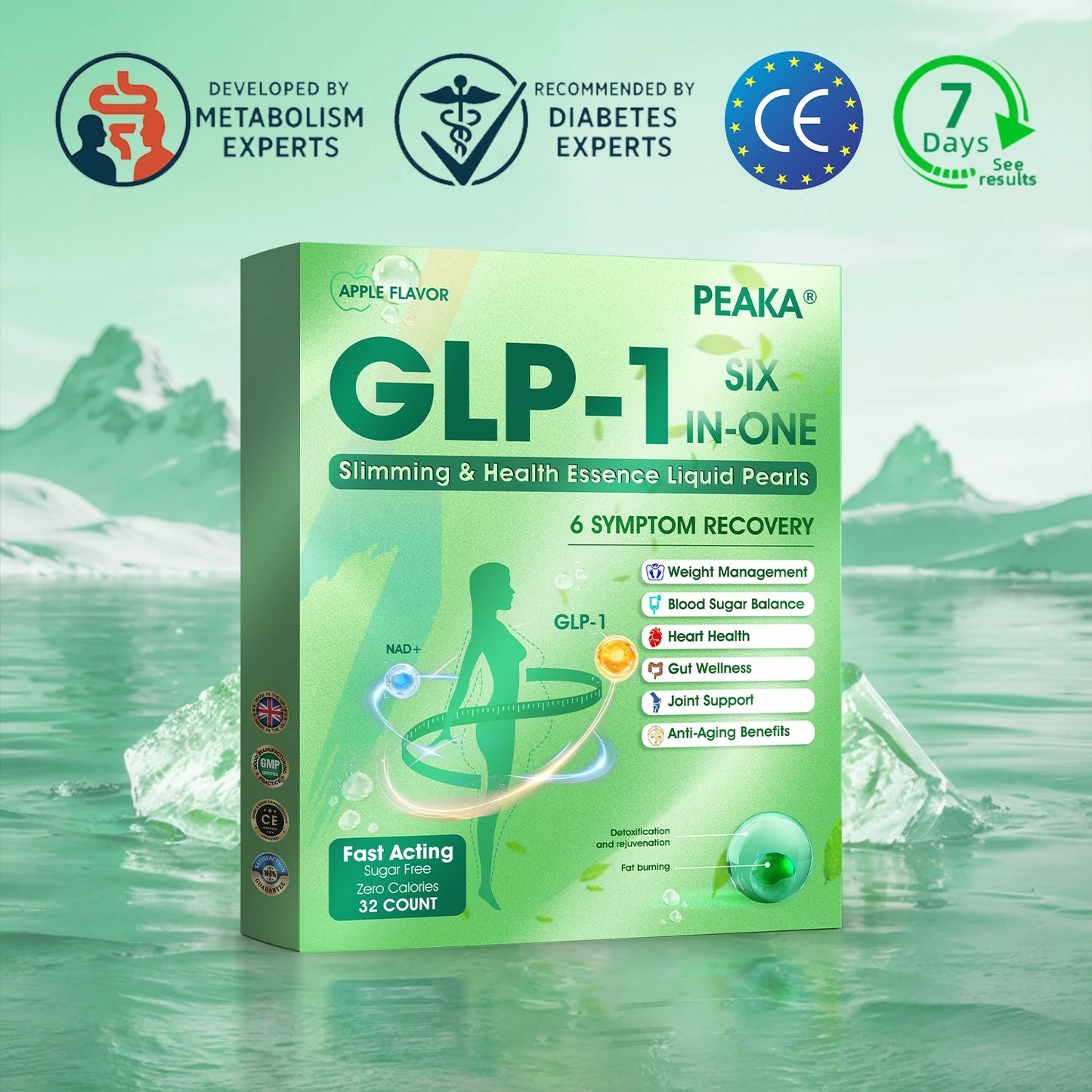 Last Day â 80% OFF | ð¬ð§PEAKA® GLP-1 Six-in-One Slimming & Health Liquid Pearls â For obesity, cardiovascular health, diabetes, sleep apnea, gut health, joint issues & more