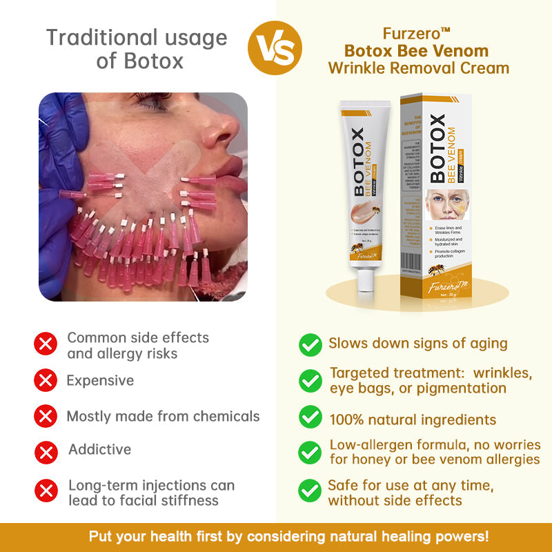 Made and Shipped from the USA✅ Furzero™ Botox Bee Venom Wrinkle Removal Cream-Last Day Promotion 70% OFF