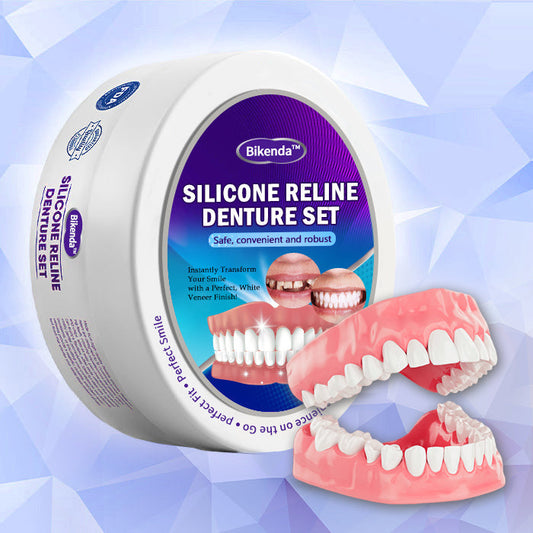 𝐁𝐢𝐤𝐞𝐧𝐝𝐚™ Silicone Reline Denture Set（🔥𝐋𝐢𝐦𝐢𝐭𝐞𝐝 𝐭𝐢𝐦𝐞 𝐝𝐢𝐬𝐜𝐨𝐮𝐧𝐭 𝐋𝐚𝐬𝐭 𝟑𝟎 𝐦𝐢𝐧𝐮𝐭𝐞𝐬🔥)