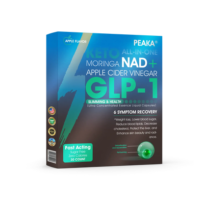 Official Authorized Store PEAKA® GLP-1 Slimming & Health Ultra Concentrated Essence Liquid Pearls - NAD+ Moringa & ACV & Keto BHB (✅speedy, long-lasting, addressing diabetes, obesity, and cardiovascular diseases) - ⚡Developed by the Obesity Society🌿💚