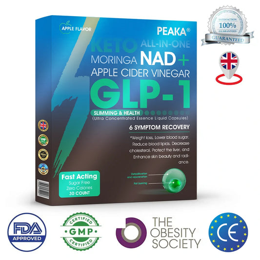 Official Authorized Store PEAKA® GLP-1 Slimming & Health Ultra Concentrated Essence Liquid Pearls - NAD+ Moringa & ACV & Keto BHB (✅speedy, long-lasting, addressing diabetes, obesity, and cardiovascular diseases) - ⚡Developed by the Obesity Society🌿💚